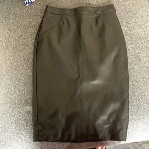 Vegan Leather Pencil Skirt